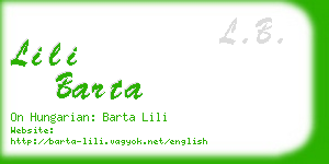 lili barta business card